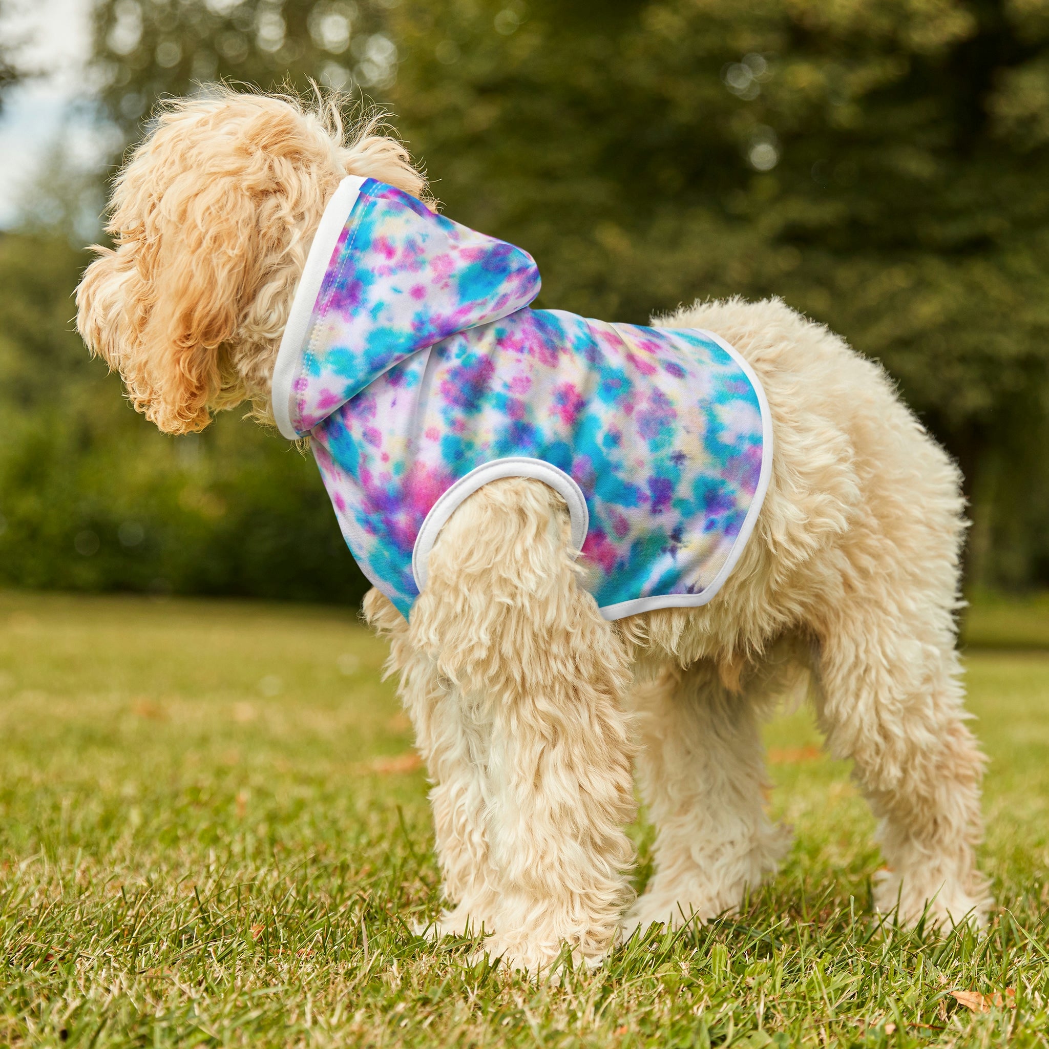 Tie dye dog outlet hoodie